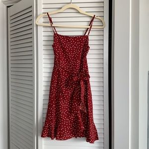PRINCESS POLLY CAESURA MINI DRESS WINE